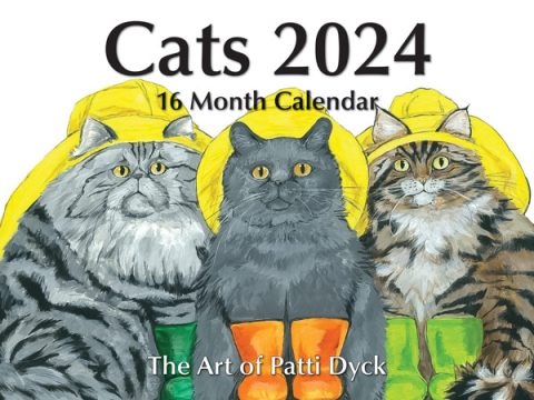 Cats 16 Month Calendar 2024 Pacific Music And Art   Cats 2024Cal Front 480x360 