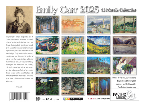 PMEC2024 Emily Carr Calendar 2024 Back