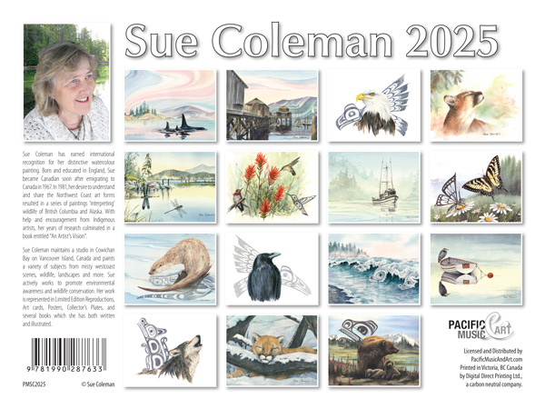 PMSC2025 Sue Coleman Calendar 2025 front