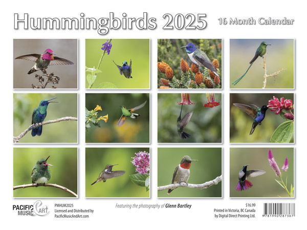 PMHUM-2025 Calendar-Hummingbirds - Front Cover