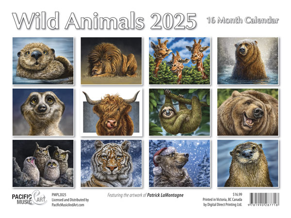 PMPL2024 Wild Animals Calendar 2024 by Patrick LaMontagne